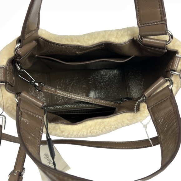 Calvin Klein Faux Fur Crossbody With Wristlet Pouch NWT - Picture 10 of 14